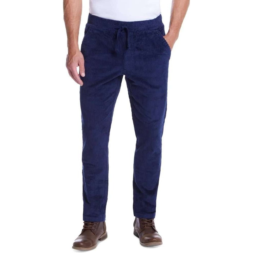 Weatherproof‎ Vintage Mens Navy Blue Wide Wale Corduroy Jogger Pants Large NWT